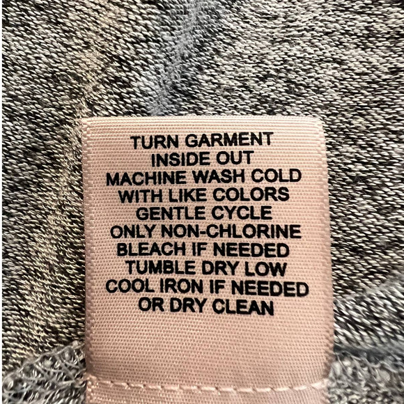 Philosophy Poncho Size 1X in Gray and Black Marled Soft Material Cowl Neckline - Picture 6 of 6